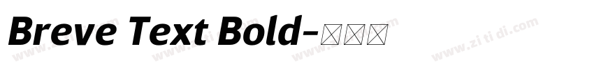 Breve Text Bold字体转换